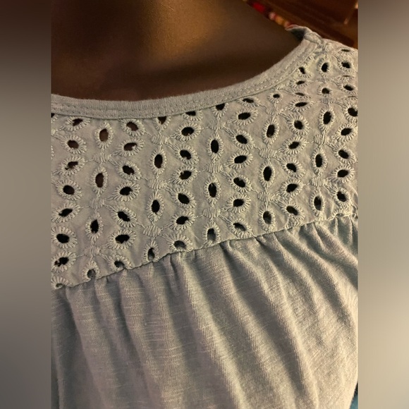 Time & Tru Cute Lightweight Top - Light Turquoise - Size XL - Picture 2 of 7